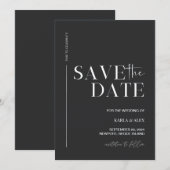 Moderne Save the Date Hochzeit Einladung (Vorne/Hinten)