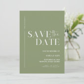 Moderne Save the Date Hochzeit Einladung (Stehend Vorderseite)