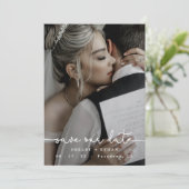 Moderne Save the Date Hochzeit, Vorlage, Foto Invi Einladung (Stehend Vorderseite)