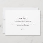 Moderne Save the Date Hochzeitsankündigung Einladung (Rückseite)