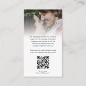 Moderne Save the Date Hochzeitsseite Begleitkarte (Rückseite)