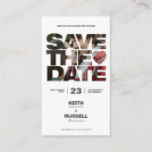 Moderne Save the Date Hochzeitsseite Begleitkarte (Vorderseite)