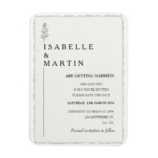 Moderne, Save the Date Imitate, die an der Kante b Magnet