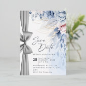 Moderne Save The Date Karte (Stehend vorne)