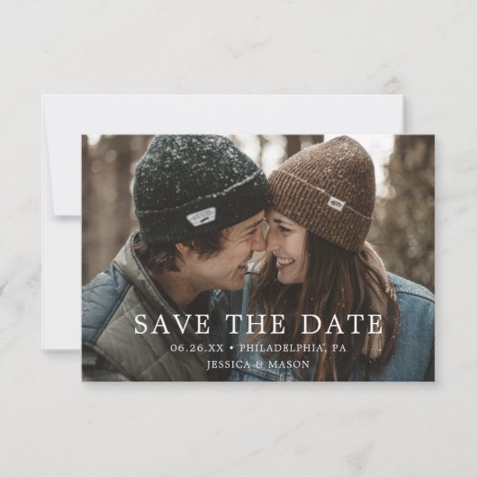 Moderne Save the Date Karte - Daten speichern (Vorderseite)