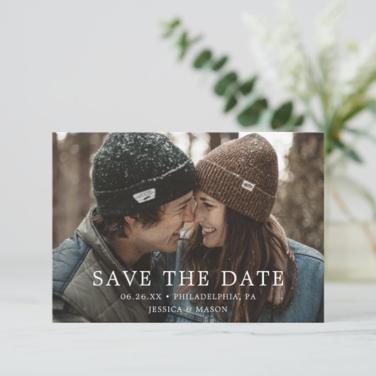 Moderne Save the Date Karte - Daten speichern (Stehend Vorderseite)