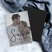 Moderne Save the Date Karte für das vertikale Foto
