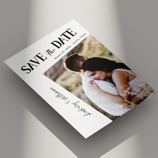 Moderne Save the Date--Karte für Fotos Minimalisti Einladung
