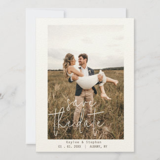 Moderne Save-the-Date-Karte - Minimalistisches Fot Save The Date