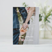 Moderne Save the Date Karte mit benutzerdefinierte (Stehend Vorderseite)