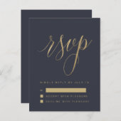 Moderne Save the Date-Karte mit goldenem Text Ankündigungspostkarte (Vorne/Hinten)