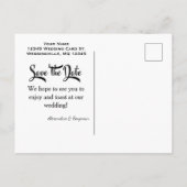 Moderne Save the Date Korallenkoralle Postkarte (Rückseite)