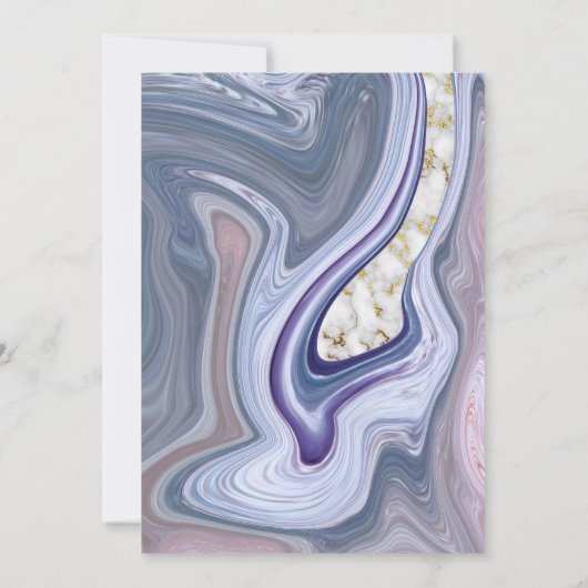 Moderne Save the Date marbleisierte Lila Rose Agat (Rückseite)