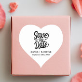 Moderne Save the Date maßgeschneiderte Hochzeitsan Herz-Aufkleber