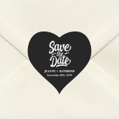 Moderne Save the Date maßgeschneiderte Hochzeitsan Herz-Aufkleber