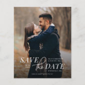 Moderne Save the Date mit Foto Budget Hochzeit (Vorderseite)