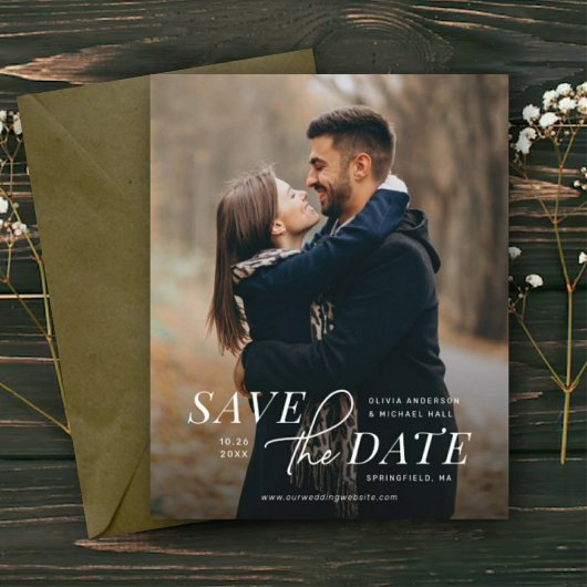 Moderne Save the Date mit Foto Budget Hochzeit