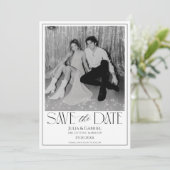 Moderne Save The Date Mit Foto Einladung (Stehend Vorderseite)
