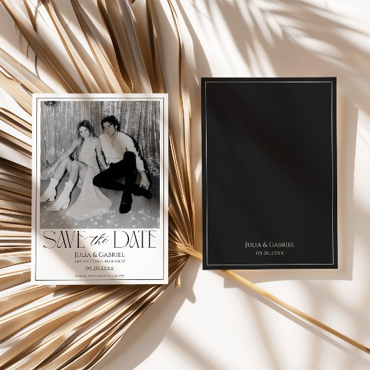Moderne Save The Date Mit Foto Einladung
