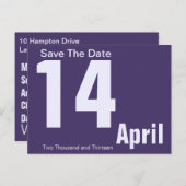 Moderne Save the Date Postkarte (Vorne/Hinten)