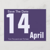 Moderne Save the Date Postkarte (Vorderseite)