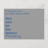 Moderne Save the Date Postkarte (Rückseite)