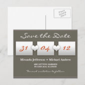 moderne Save the Date Postkarte (Vorne/Hinten)