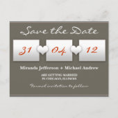 moderne Save the Date Postkarte (Vorderseite)