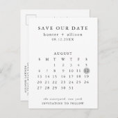 Moderne Save the Date Postkarte (Vorne/Hinten)