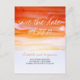 Moderne Save the Date-Postkarten in Aquarellfarben Ankündigungspostkarte
