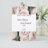 Moderne, Save the Date rosa Flat Card (Stehend Vorderseite)