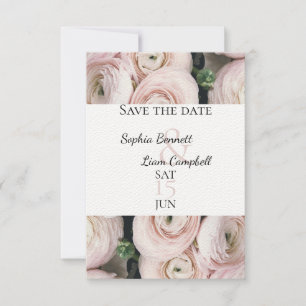 Moderne, Save the Date rosa Flat Card