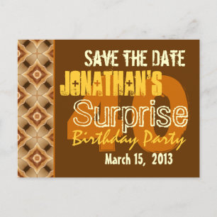 Moderne Save the Date Überraschung 40. Party W1946 Ankündigungspostkarte