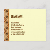 Moderne Save the Date Überraschung 50. Party W1947 Ankündigungspostkarte (Rückseite)