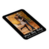 Moderne Save the Date Verlobung Couple Foto WB Magnet (Rechte Seite)