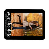 Moderne Save the Date Verlobung Couple Foto WB Magnet (Horizontal)