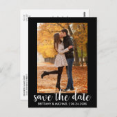 Moderne Save the Date Verlobung Couple Foto WB Postkarte (Vorne/Hinten)