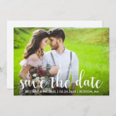 Moderne Save the Date Verlobung Couple Foto WS Einladung (Vorne/Hinten)