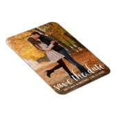 Moderne Save the Date Verlobung Paar Foto WL Magnet (Rechte Seite)