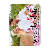 Moderne Save the Date Verlobung Paare Foto Magnet (Vertikal)