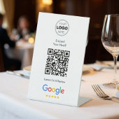 Moderne Scan-to-Review Google-QR-Code-Feedback Sockelschild