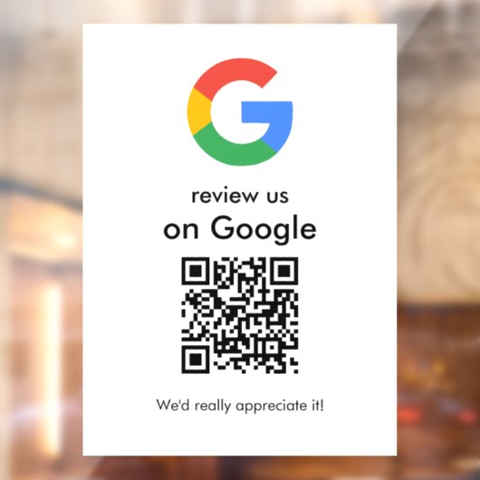 Moderne Scan-to-Review-Google-QR-Code-Geschäftsbes Fensteraufkleber (Blatt 2)