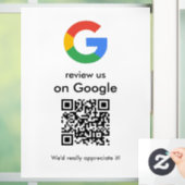 Moderne Scan-to-Review-Google-QR-Code-Geschäftsbes Fensteraufkleber (Zuhause)