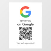 Moderne Scan-to-Review-Google-QR-Code-Geschäftsbes Fensteraufkleber (Blatt)