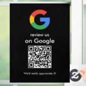 Moderne Scan-to-Review-Google-QR-Code-Geschäftsbes Fensteraufkleber (Zuhause)