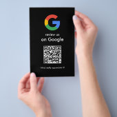 Moderne Scan-to-Review-Google-QR-Code-Geschäftsbes Flyer (Handgriff)