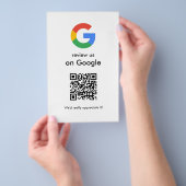 Moderne Scan-to-Review-Google-QR-Code-Geschäftsbes Flyer (Handgriff)