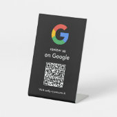 Moderne Scan-to-Review-Google-QR-Code-Geschäftsbes Sockelschild (Vorderseite)
