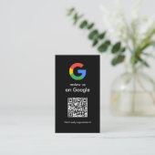Moderne Scan-to-Review-Google-QR-Code-Geschäftsbes Visitenkarte (Stehend Vorderseite)