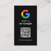 Moderne Scan-to-Review-Google-QR-Code-Geschäftsbes Visitenkarte (Vorderseite)